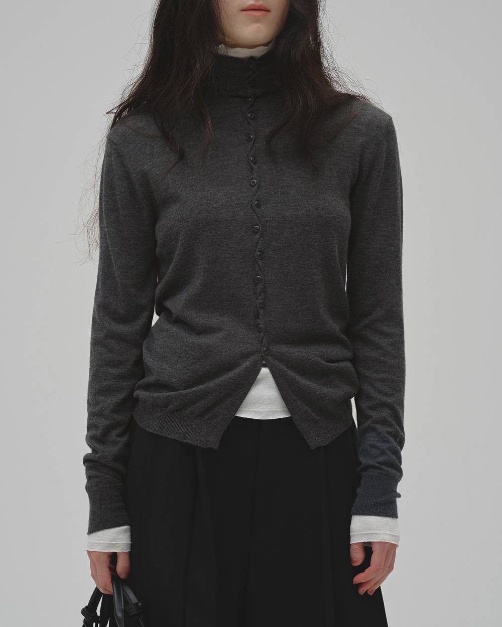 Turtleneck Button Knit Turtleneck Button Knit,タートルネックボタンニット,12620510,タートルネックニット,ボタンニット,セーター,カーディガン,ニットトップ,トップス,todayful,トゥデイフル,lifes,吉田怜香,26aw