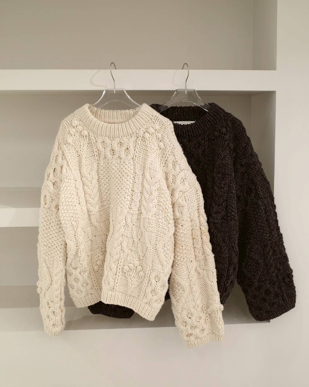 Pattern Hand Knit Pattern Hand Knit,パターンハンドニット,12620512,ハンドニット,ボリュームニット,パターンニット,セーター,トップス,todayful,トゥデイフル,lifes,吉田怜香,26aw