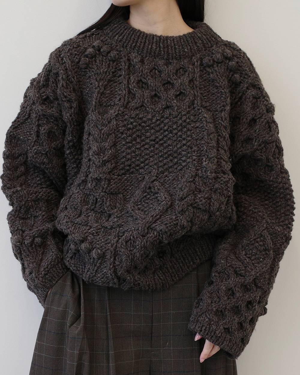 Pattern Hand Knit Pattern Hand Knit,パターンハンドニット,12620512,ハンドニット,ボリュームニット,パターンニット,セーター,トップス,todayful,トゥデイフル,lifes,吉田怜香,26aw