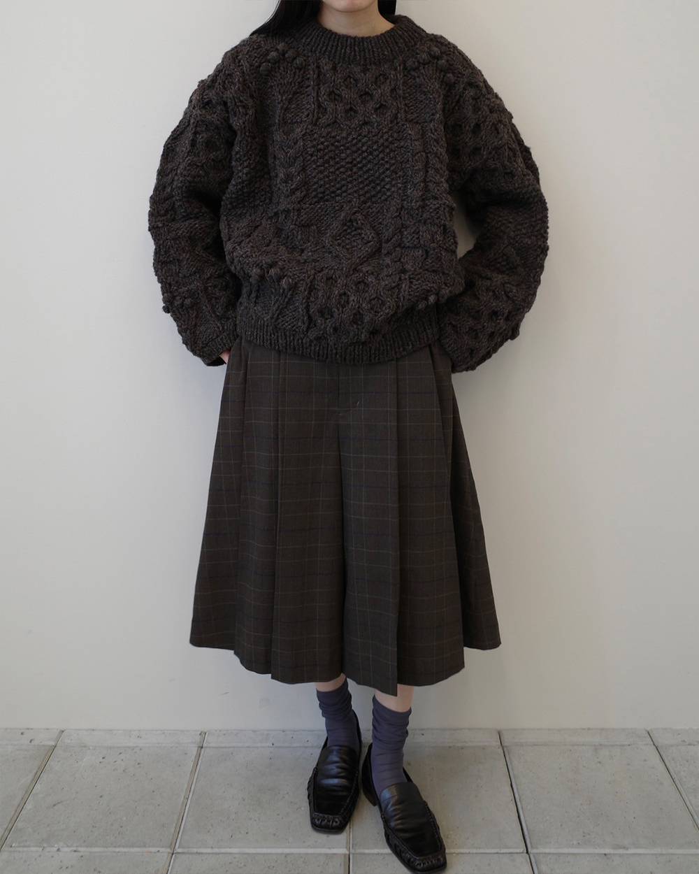 Pattern Hand Knit Pattern Hand Knit,パターンハンドニット,12620512,ハンドニット,ボリュームニット,パターンニット,セーター,トップス,todayful,トゥデイフル,lifes,吉田怜香,26aw