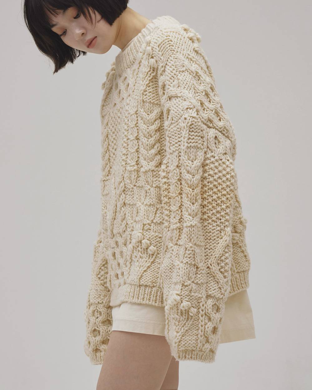 Pattern Hand Knit Pattern Hand Knit,パターンハンドニット,12620512,ハンドニット,ボリュームニット,パターンニット,セーター,トップス,todayful,トゥデイフル,lifes,吉田怜香,26aw