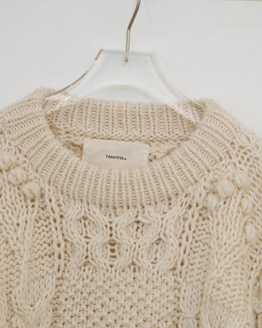 Pattern Hand Knit Pattern Hand Knit,パターンハンドニット,12620512,ハンドニット,ボリュームニット,パターンニット,セーター,トップス,todayful,トゥデイフル,lifes,吉田怜香,26aw