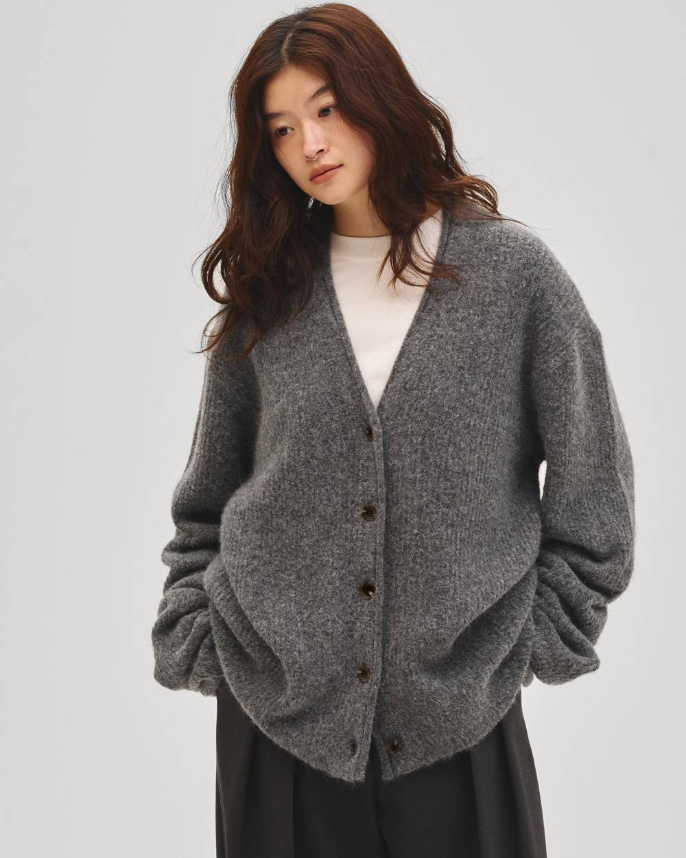 Brushed Knit Cardigan Brushed Knit Cardigan,ブラッシュドニットカーディガン,12620537,ニットカーディガン,ブラッシュドカーディガン,ニット,カーディガン,todayful,トゥデイフル,lifes,ライフズ,26aw,スタジオドー,StudioDoe,台湾ブランド,コラボ商品,コラボレーションアイテム,限定商品