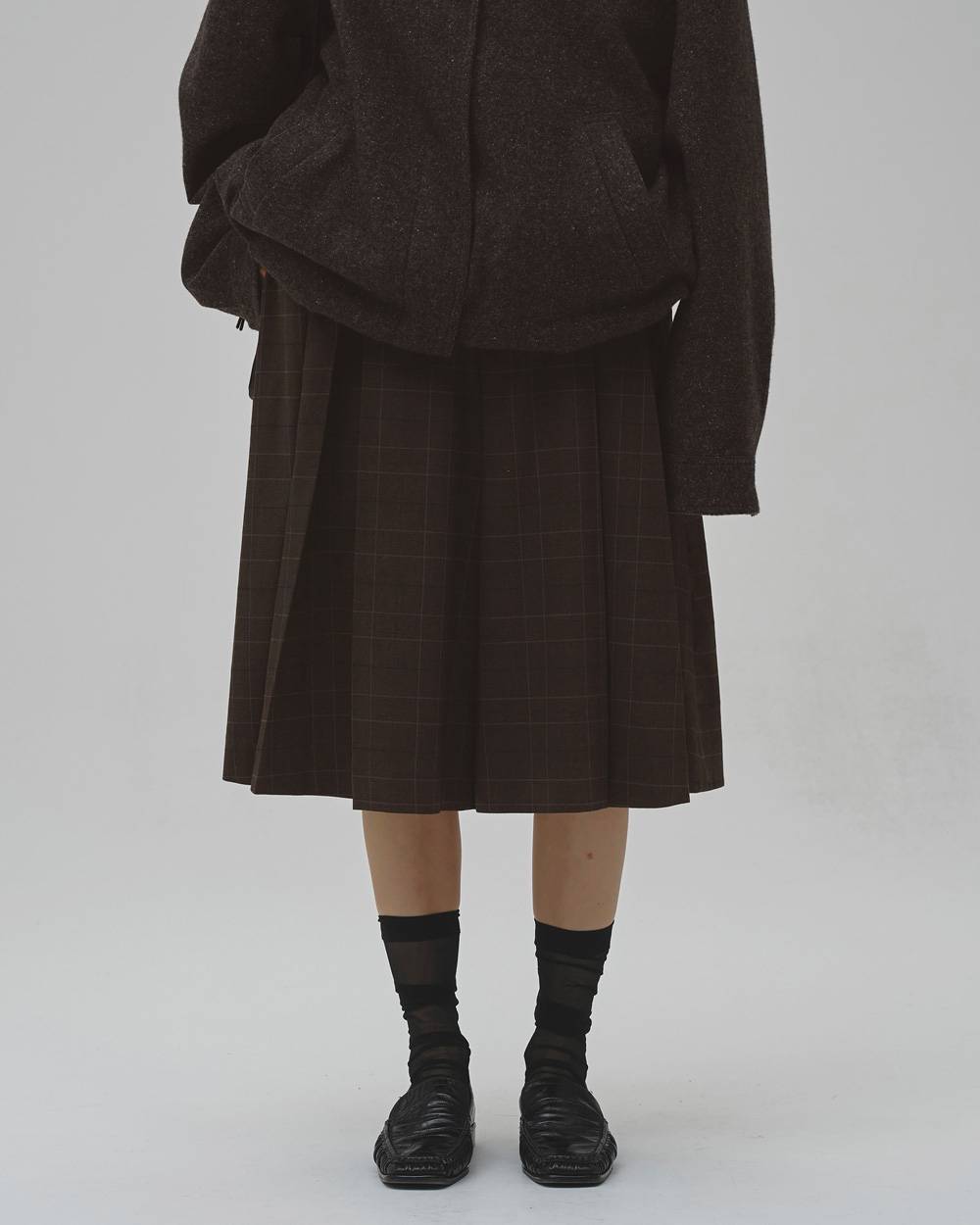 Pleats Bermuda Pants Pleats Bermuda Pants,プリーツバミューダパンツ,12620707,プリーツパンツ,バミューダパンツ,チェックパンツ,ハーフパンツ,ワイドパンツ,ボトムス,todayful,トゥデイフル,lifes,吉田怜香,26aw