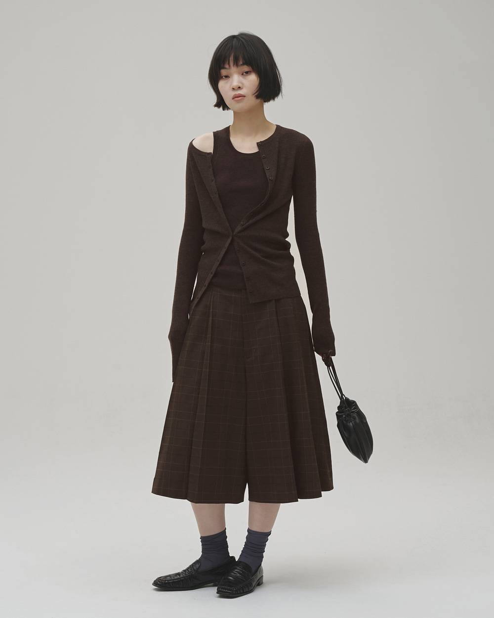 Pleats Bermuda Pants Pleats Bermuda Pants,プリーツバミューダパンツ,12620707,プリーツパンツ,バミューダパンツ,チェックパンツ,ハーフパンツ,ワイドパンツ,ボトムス,todayful,トゥデイフル,lifes,吉田怜香,26aw