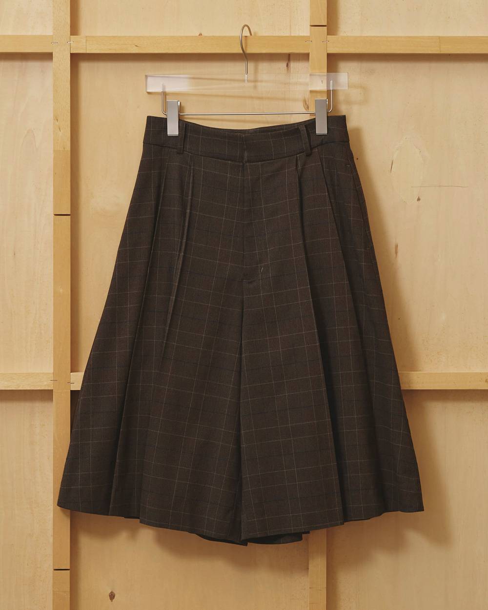 Pleats Bermuda Pants Pleats Bermuda Pants,プリーツバミューダパンツ,12620707,プリーツパンツ,バミューダパンツ,チェックパンツ,ハーフパンツ,ワイドパンツ,ボトムス,todayful,トゥデイフル,lifes,吉田怜香,26aw