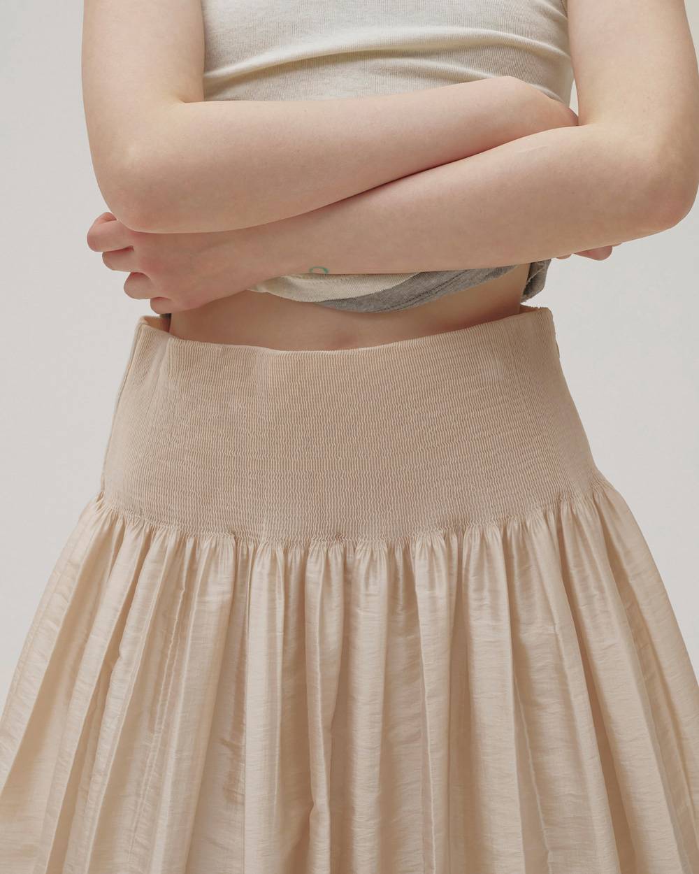 Silky Waist Shirring Skirt Silky Waist Shirring Skirt,シルキーウエストシャーリングスカート,12620802,シルキーシャーリングスカート,スカート,マキシスカート,ギャザースカート,ボトムス,todayful,トゥデイフル,lifes,吉田怜香,26aw