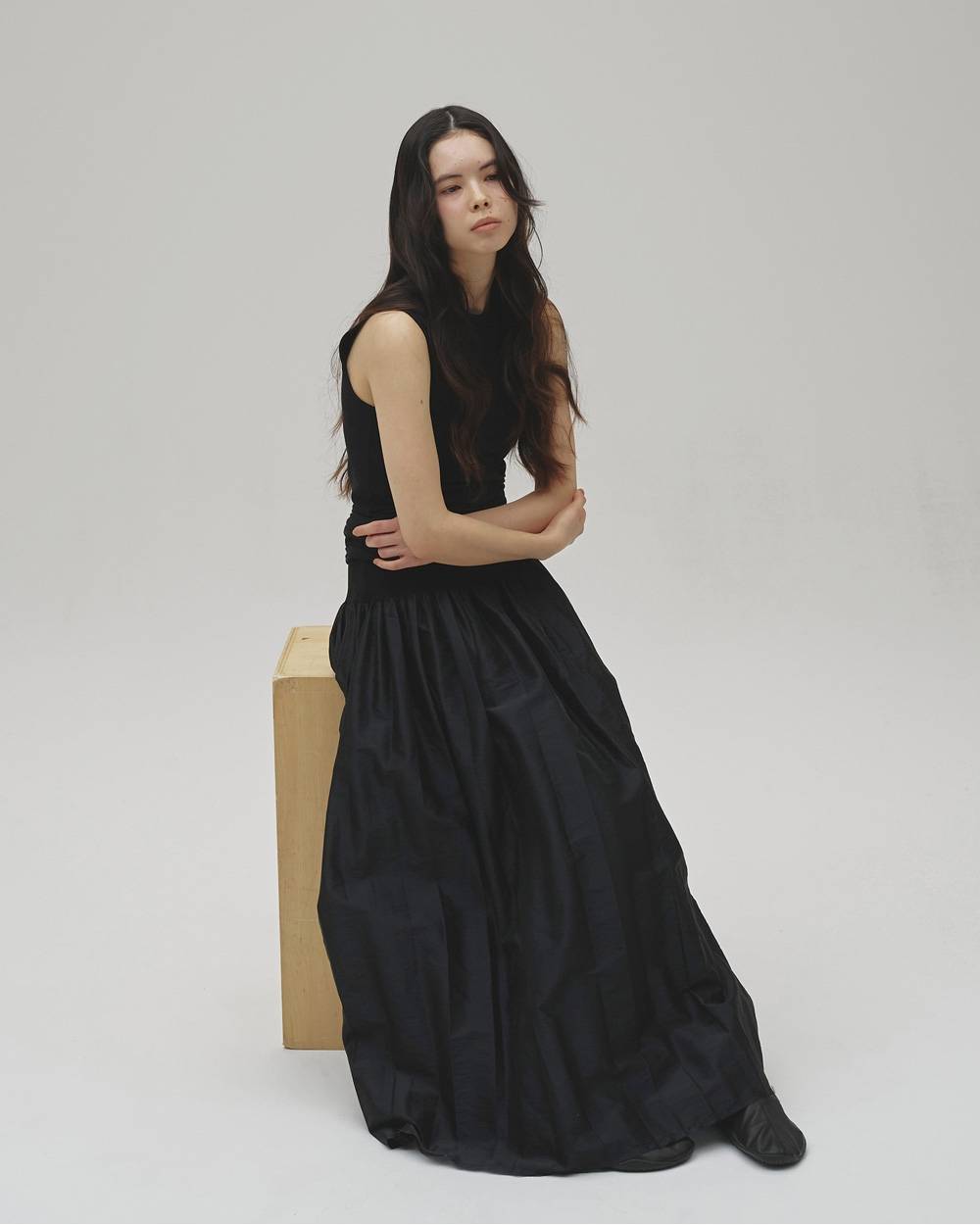 Silky Waist Shirring Skirt Silky Waist Shirring Skirt,シルキーウエストシャーリングスカート,12620802,シルキーシャーリングスカート,スカート,マキシスカート,ギャザースカート,ボトムス,todayful,トゥデイフル,lifes,吉田怜香,26aw