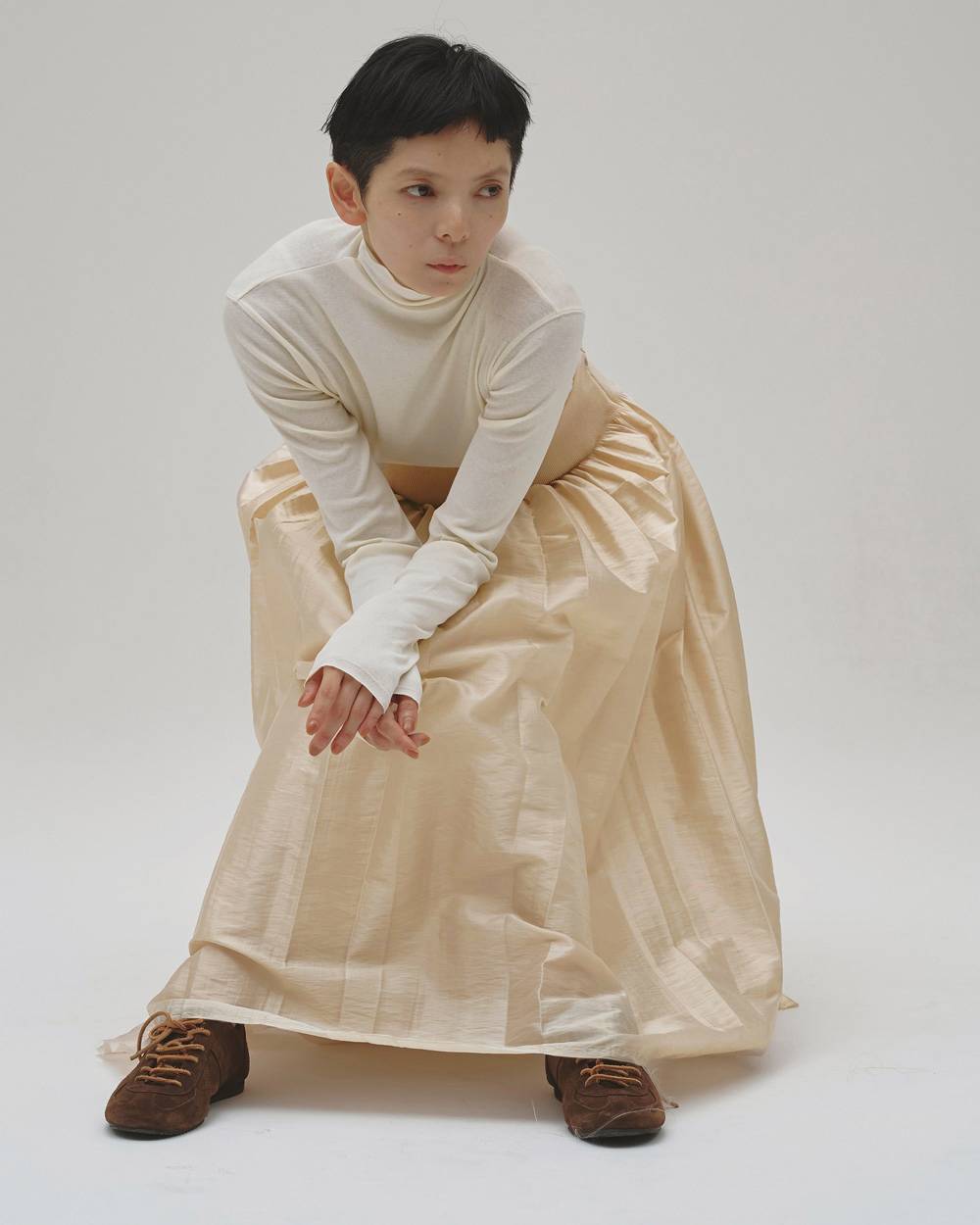 Silky Waist Shirring Skirt Silky Waist Shirring Skirt,シルキーウエストシャーリングスカート,12620802,シルキーシャーリングスカート,スカート,マキシスカート,ギャザースカート,ボトムス,todayful,トゥデイフル,lifes,吉田怜香,26aw