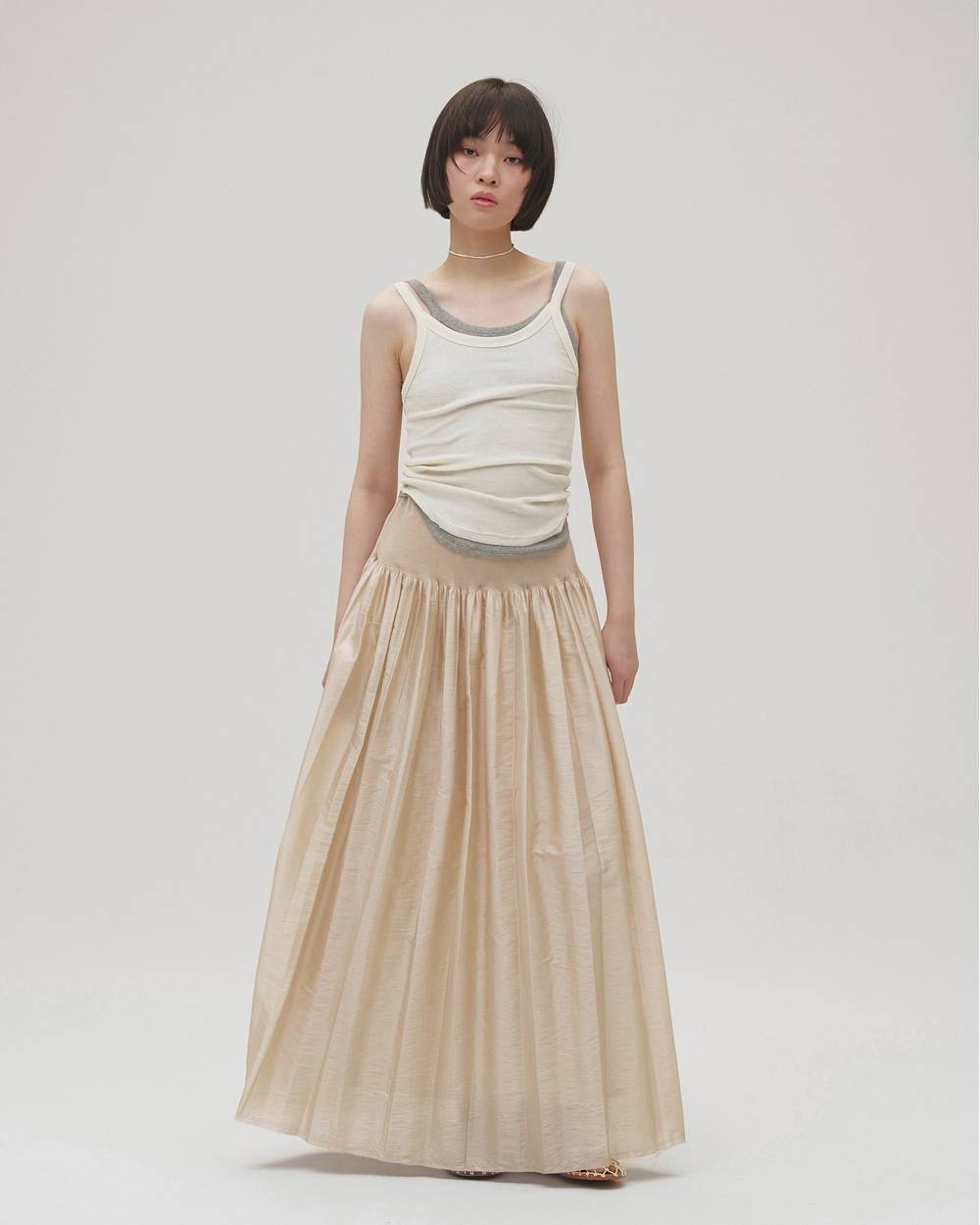 Silky Waist Shirring Skirt Silky Waist Shirring Skirt,シルキーウエストシャーリングスカート,12620802,シルキーシャーリングスカート,スカート,マキシスカート,ギャザースカート,ボトムス,todayful,トゥデイフル,lifes,吉田怜香,26aw
