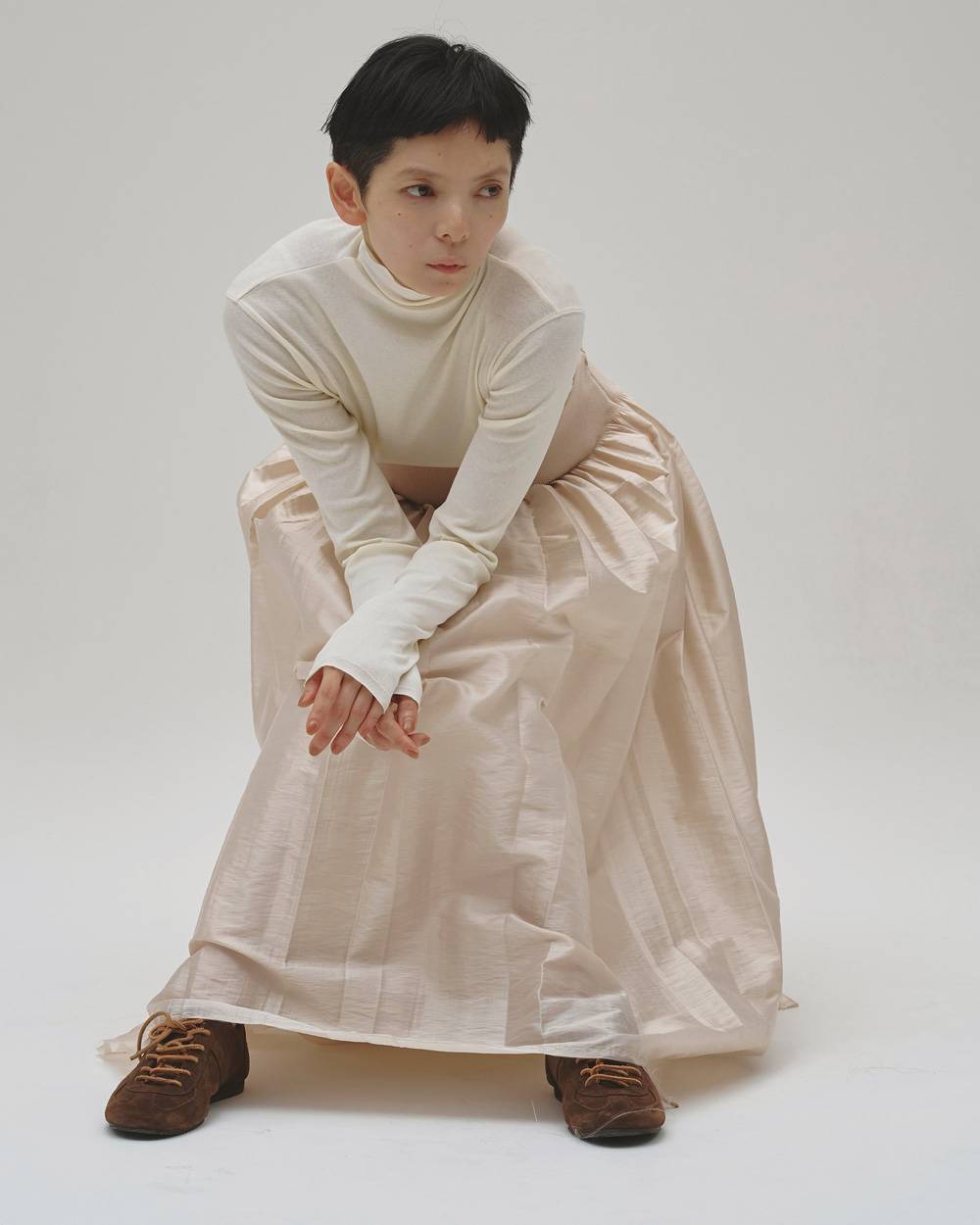 Silky Waist Shirring Skirt Silky Waist Shirring Skirt,シルキーウエストシャーリングスカート,12620802,シルキーシャーリングスカート,スカート,マキシスカート,ギャザースカート,ボトムス,todayful,トゥデイフル,lifes,吉田怜香,26aw