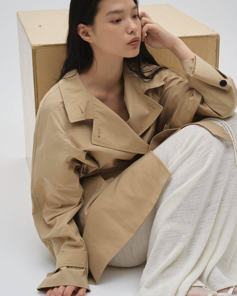 Spring Short Trench Spring Short Trench,スプリングショートトレンチ,12710003,スプリングトレンチ,トレンチコート,ショートトレンチ,コート,アウター,todayful,トゥデイフル,lifes,吉田怜香,27ss