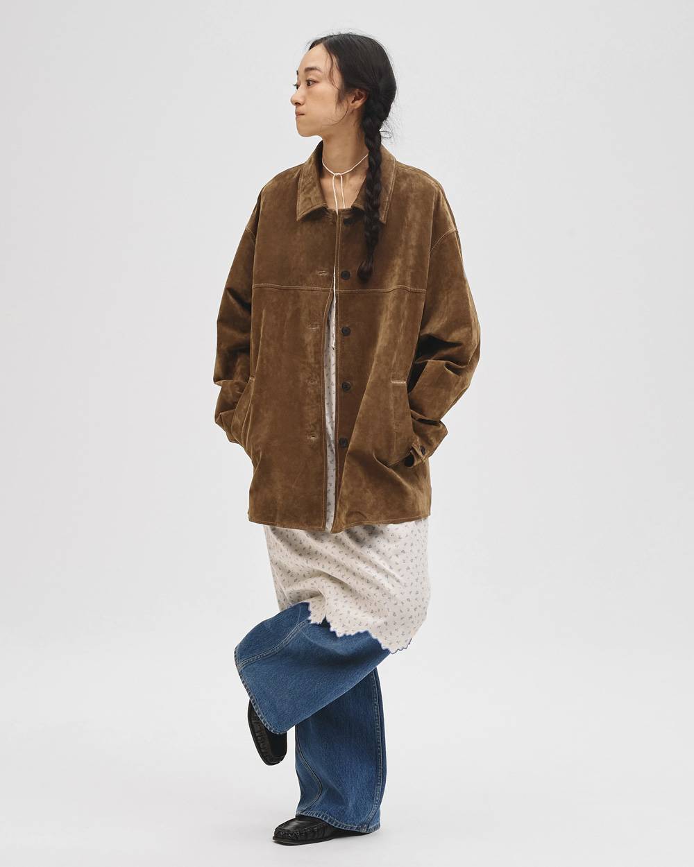 Suede Soutiencollar Jacket