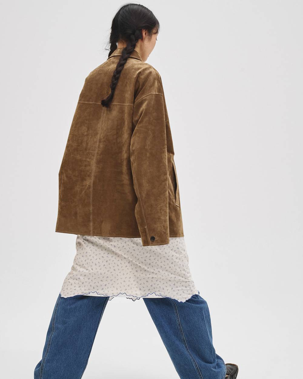 Suede Soutiencollar Jacket