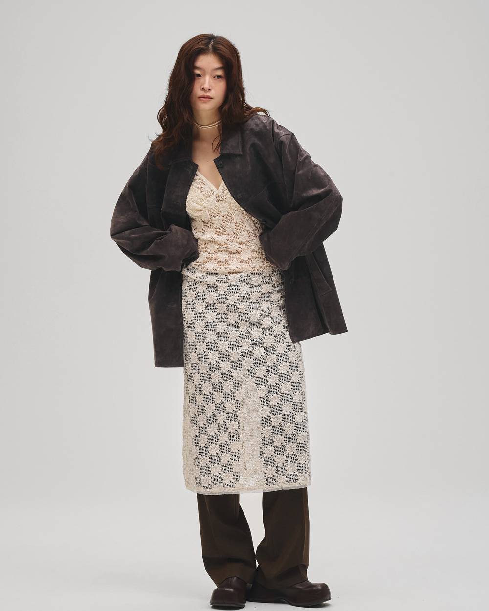 Suede Soutiencollar Jacket