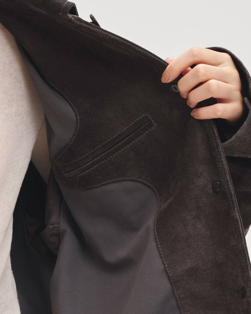 Suede Soutiencollar Jacket