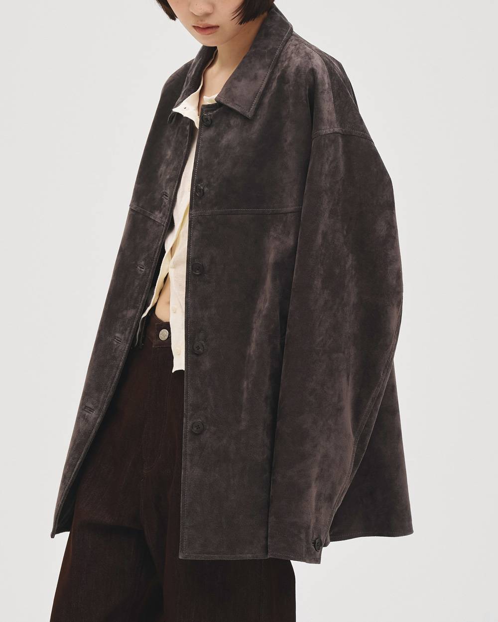 Suede Soutiencollar Jacket