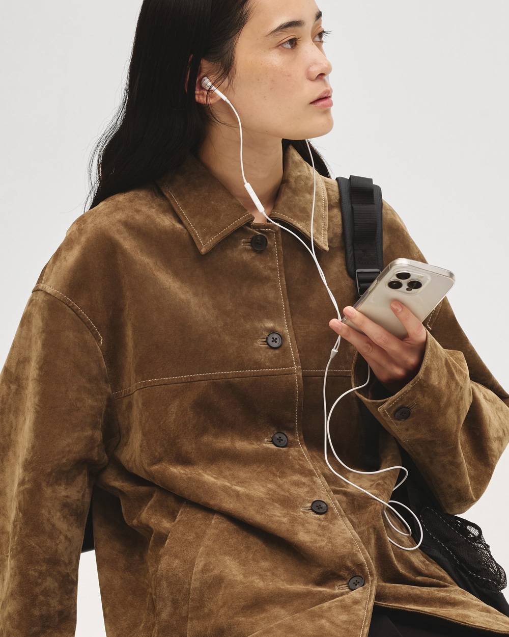 Suede Soutiencollar Jacket