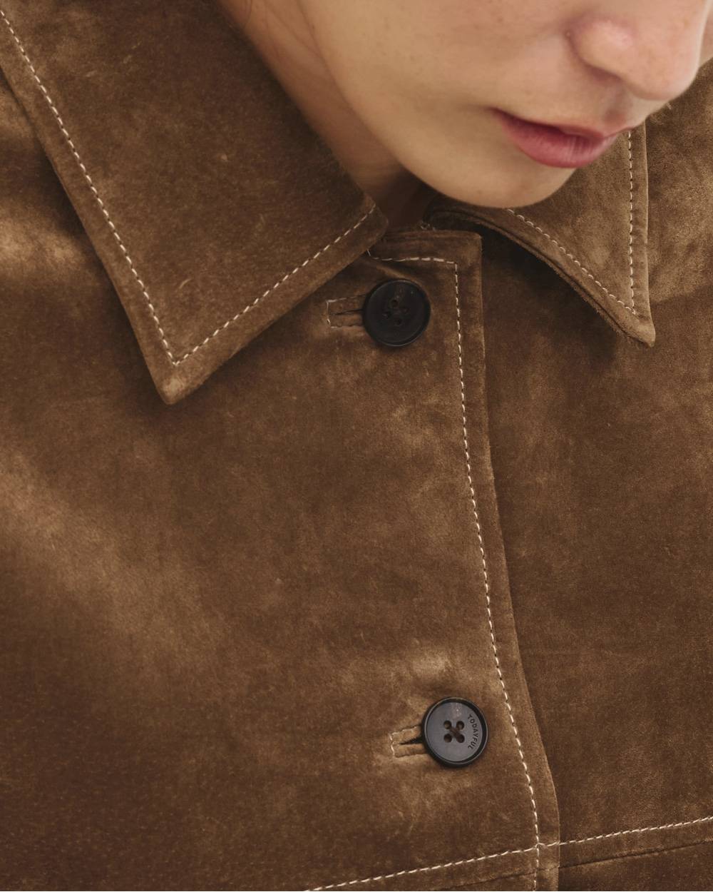 Suede Soutiencollar Jacket
