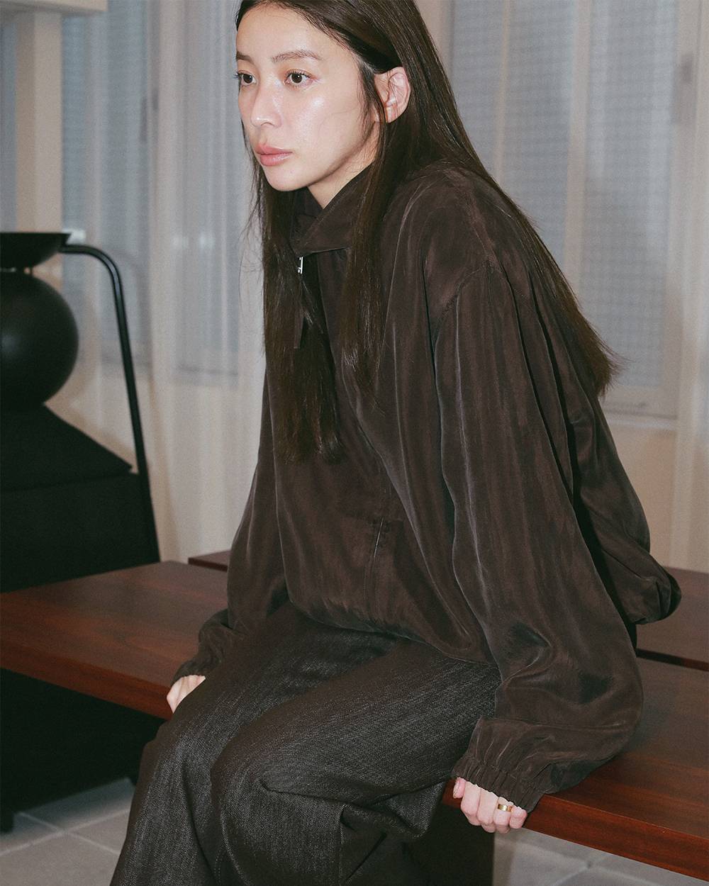 Silky Zip Blouson Silky Zip Blouson,シルキージップブルゾン,12710203,ジップブルゾン,シルキーブルゾン,ブルゾン,アウター,todayful,トゥデイフル,lifes,吉田怜香,27ss