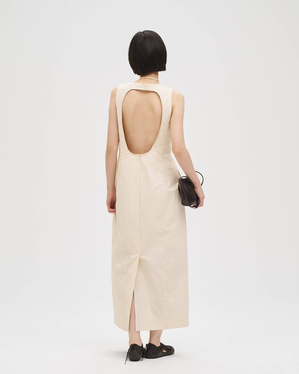 Backopen Nylon Dress Backopen Nylon Dress,バックオープンナイロンドレス,12710303,バックオープンドレス,ナイロンドレス,ドレス,ワンピース,todayful,トゥデイフル,lifes,吉田怜香,27ss