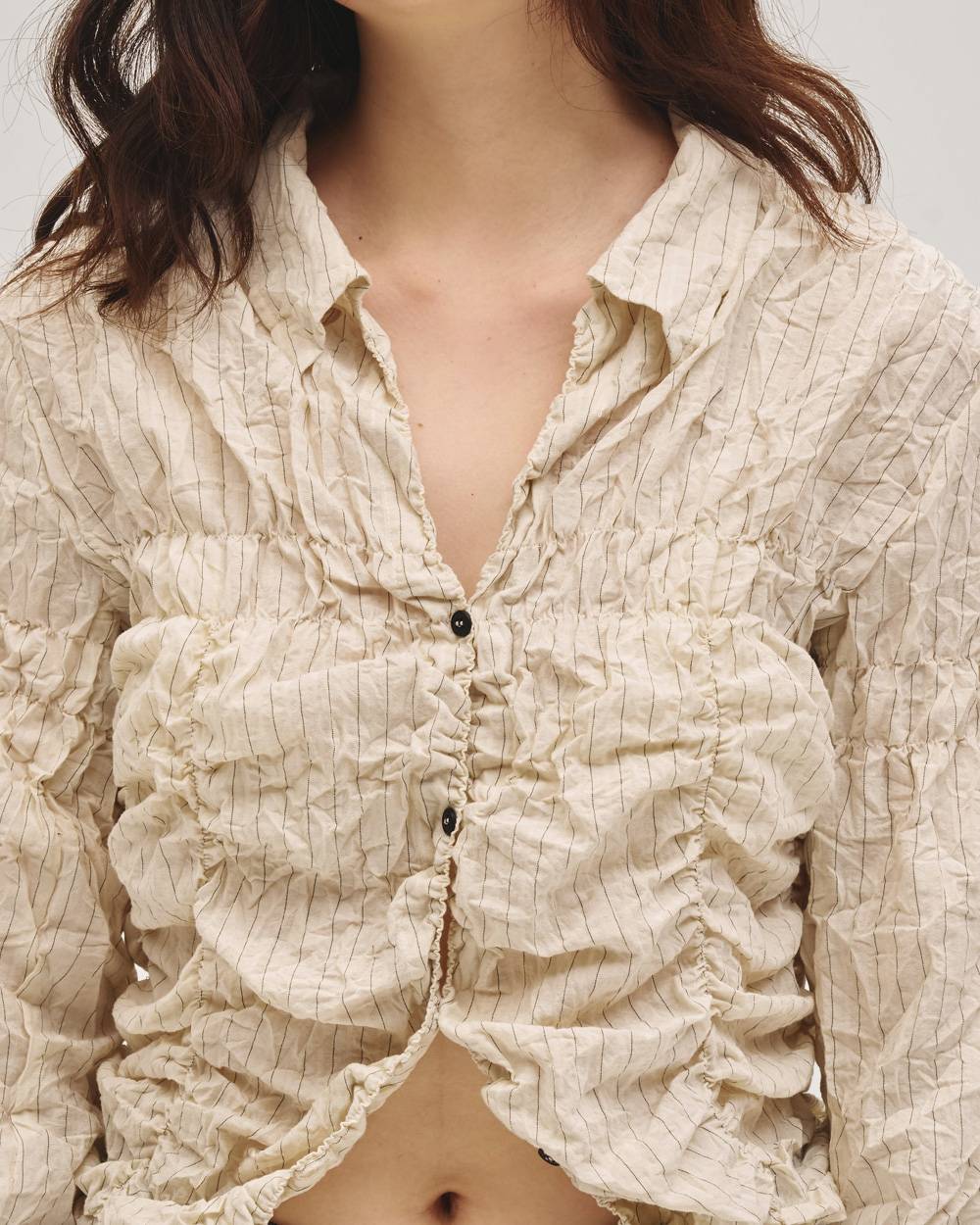 Shirring Compact Shirts Shirring Compact Shirts,シャーリングコンパクトシャツ,12710402,シャーリングシャツ,コンパクトシャツ,シャツ,トップス,,todayful,トゥデイフル,lifes,吉田怜香,27ss