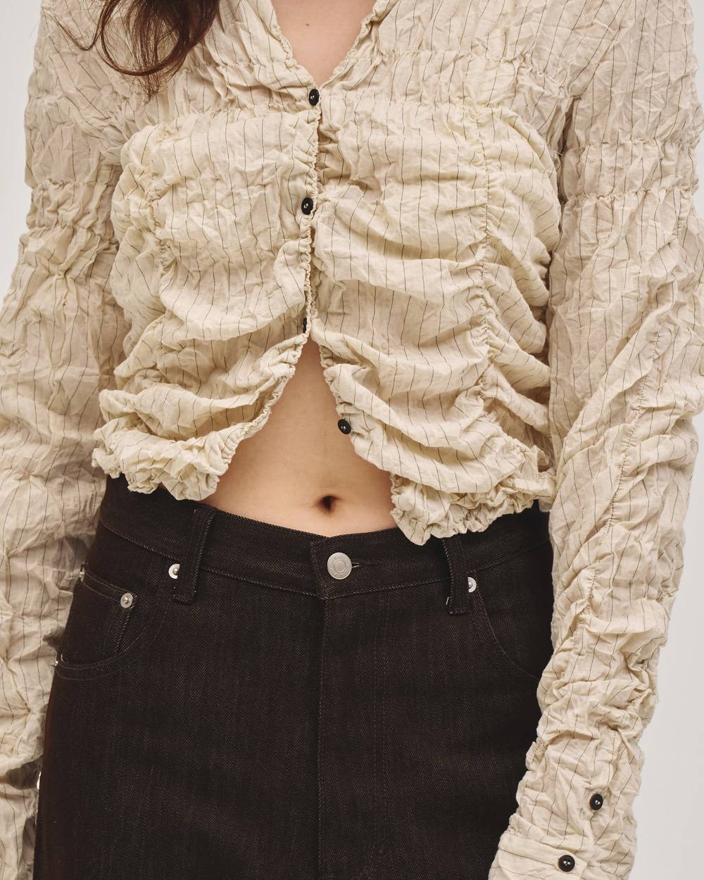 Shirring Compact Shirts Shirring Compact Shirts,シャーリングコンパクトシャツ,12710402,シャーリングシャツ,コンパクトシャツ,シャツ,トップス,,todayful,トゥデイフル,lifes,吉田怜香,27ss