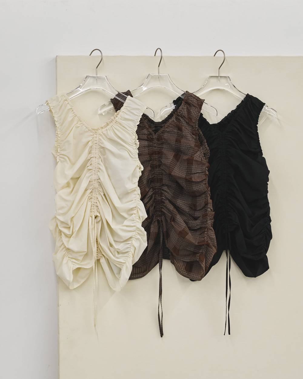 Sheer Gather Tanktop Sheer Gather Tanktop,シアーギャザータンクトップ,12710404,ギャザータンクトップ,シアータンクトップ,タンクトップ,トップス,todayful,トゥデイフル,lifes,吉田怜香,27ss