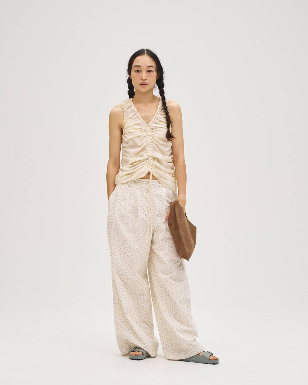 Sheer Gather Tanktop Sheer Gather Tanktop,シアーギャザータンクトップ,12710404,ギャザータンクトップ,シアータンクトップ,タンクトップ,トップス,todayful,トゥデイフル,lifes,吉田怜香,27ss