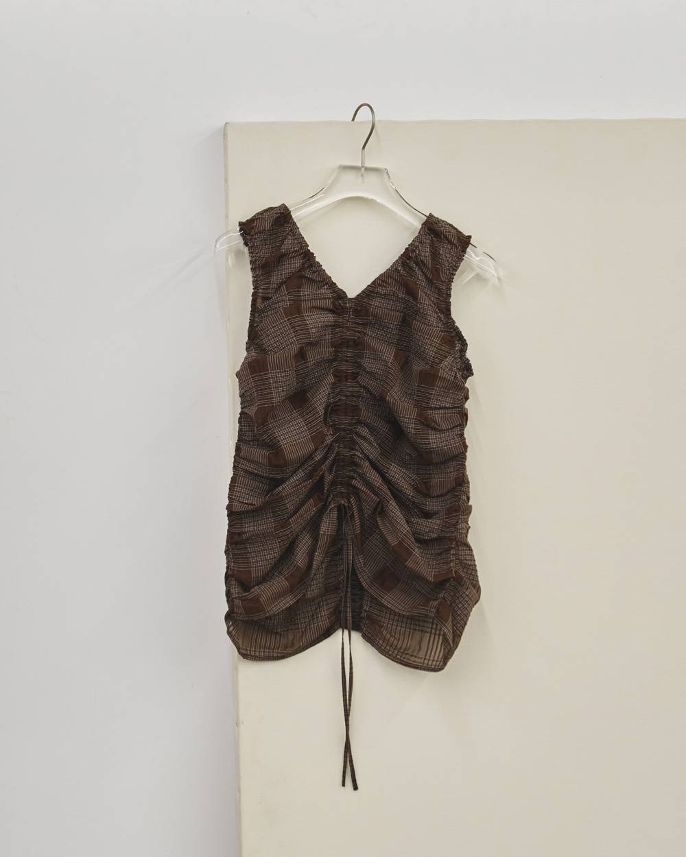 Sheer Gather Tanktop Sheer Gather Tanktop,シアーギャザータンクトップ,12710404,ギャザータンクトップ,シアータンクトップ,タンクトップ,トップス,todayful,トゥデイフル,lifes,吉田怜香,27ss