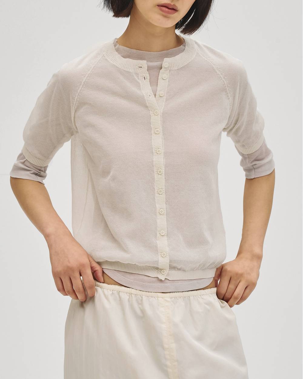 Sheer Knit Cardigan Sheer Knit Cardigan,シアーニットカーディガン,12710507,ニットカーディガン,シアーカーディガン,カーディガン,シアーニット,ニットトップ,todayful,トゥデイフル,lifes,吉田怜香,27ss