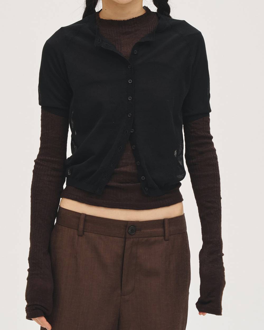 Sheer Knit Cardigan Sheer Knit Cardigan,シアーニットカーディガン,12710507,ニットカーディガン,シアーカーディガン,カーディガン,シアーニット,ニットトップ,todayful,トゥデイフル,lifes,吉田怜香,27ss