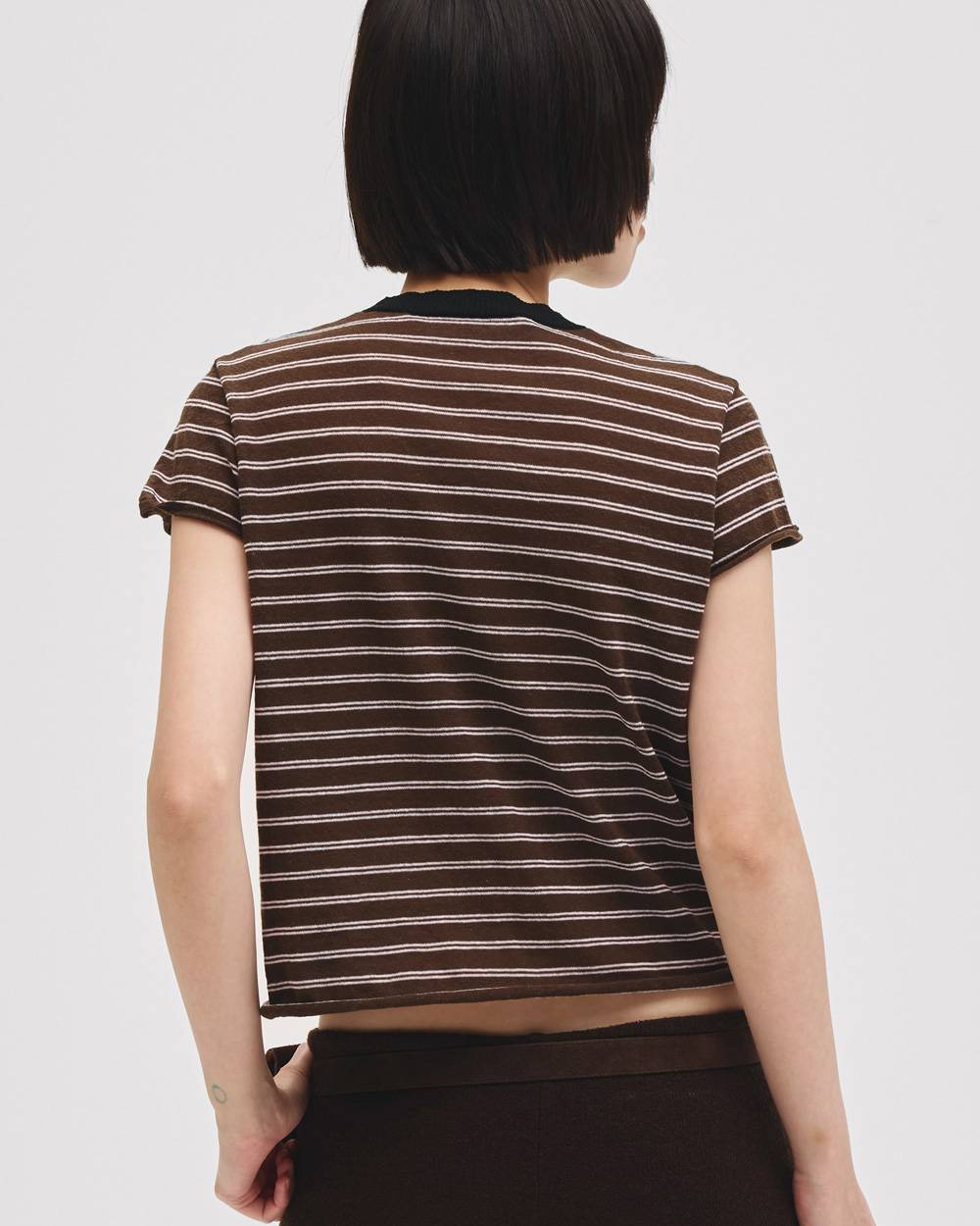 Border Compact Knit Border Compact Knit,ボーダーコンパクトニット,12710518,ボーダーニット,コンパクトニット,ボーダーニットTシャツ,ニットシャツ,todayful,トゥデイフル,lifes,吉田怜香,27ss