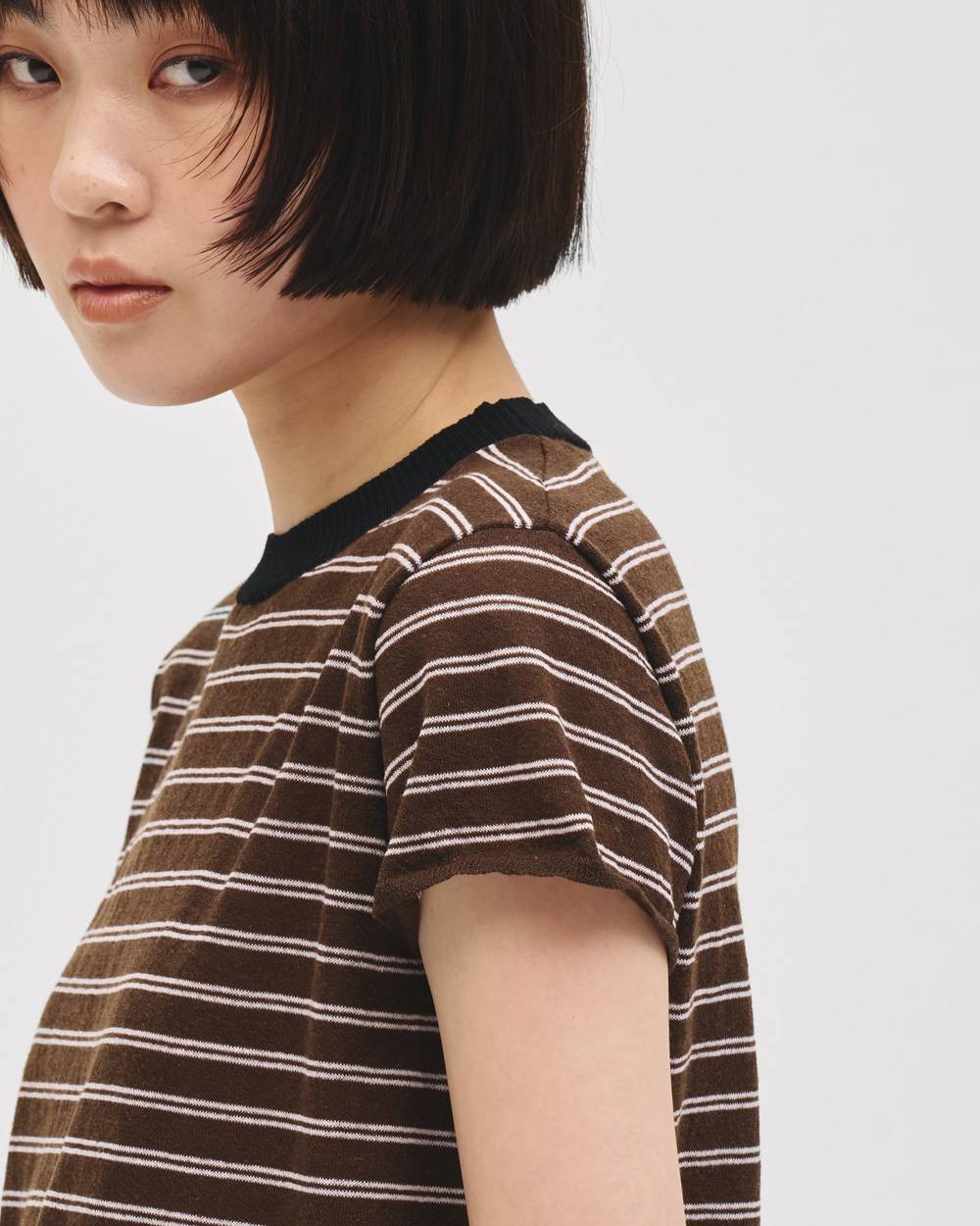Border Compact Knit Border Compact Knit,ボーダーコンパクトニット,12710518,ボーダーニット,コンパクトニット,ボーダーニットTシャツ,ニットシャツ,todayful,トゥデイフル,lifes,吉田怜香,27ss