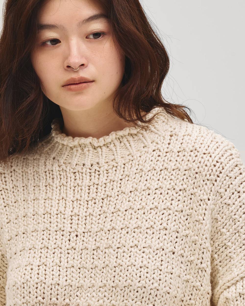 Cotton100% Lowgauge Knit Cotton100% Lowgauge Knit,コットン100%ローゲージニット,12710520,ウール100%,ローゲージ,ニット,ローゲージニット,ニットトップス,セーター,todayful,トゥデイフル,lifes,吉田怜香,27ss