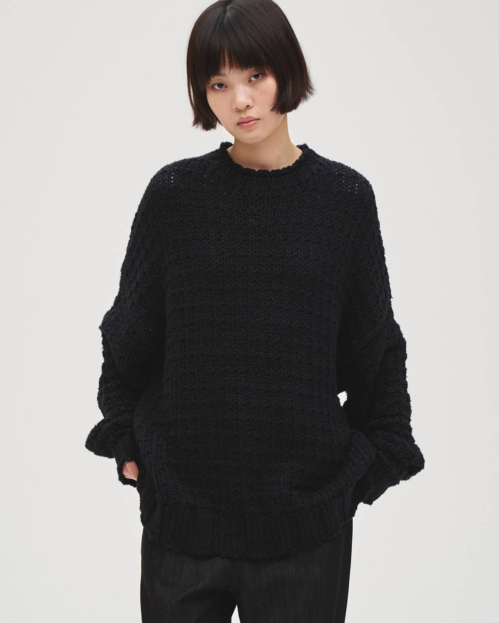 Cotton100% Lowgauge Knit Cotton100% Lowgauge Knit,コットン100%ローゲージニット,12710520,ウール100%,ローゲージ,ニット,ローゲージニット,ニットトップス,セーター,todayful,トゥデイフル,lifes,吉田怜香,27ss