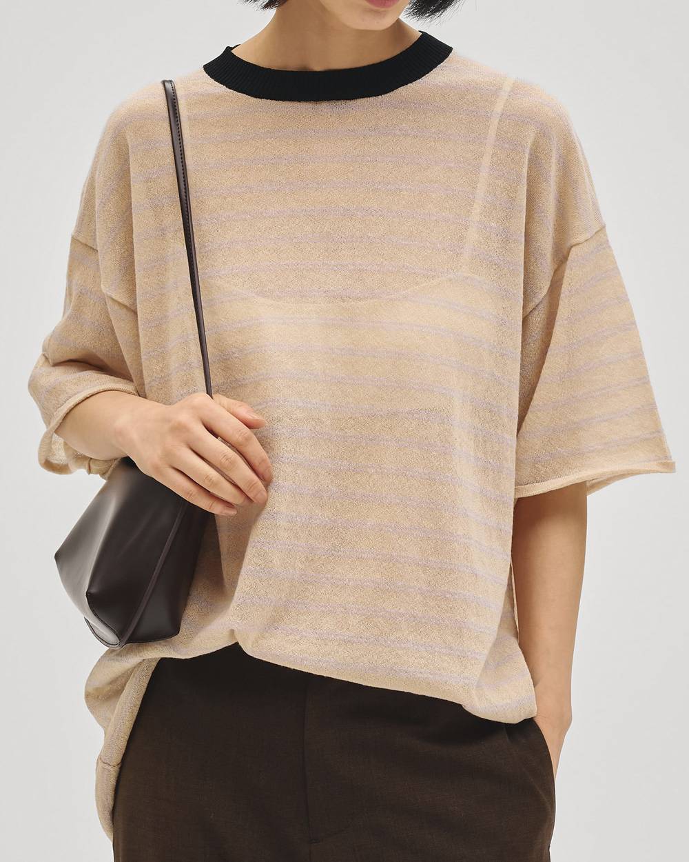 Border Halfsleeve Knit Border Halfsleeve Knit,ボーダーハーフスリーブニット,12710526,ハーフスリーブニット,ボーダーニット,ボーダーニットTシャツ,ニットトップ,todayful,トゥデイフル,lifes,吉田怜香,27ss