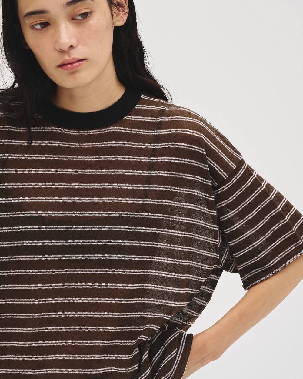 Border Halfsleeve Knit Border Halfsleeve Knit,ボーダーハーフスリーブニット,12710526,ハーフスリーブニット,ボーダーニット,ボーダーニットTシャツ,ニットトップ,todayful,トゥデイフル,lifes,吉田怜香,27ss