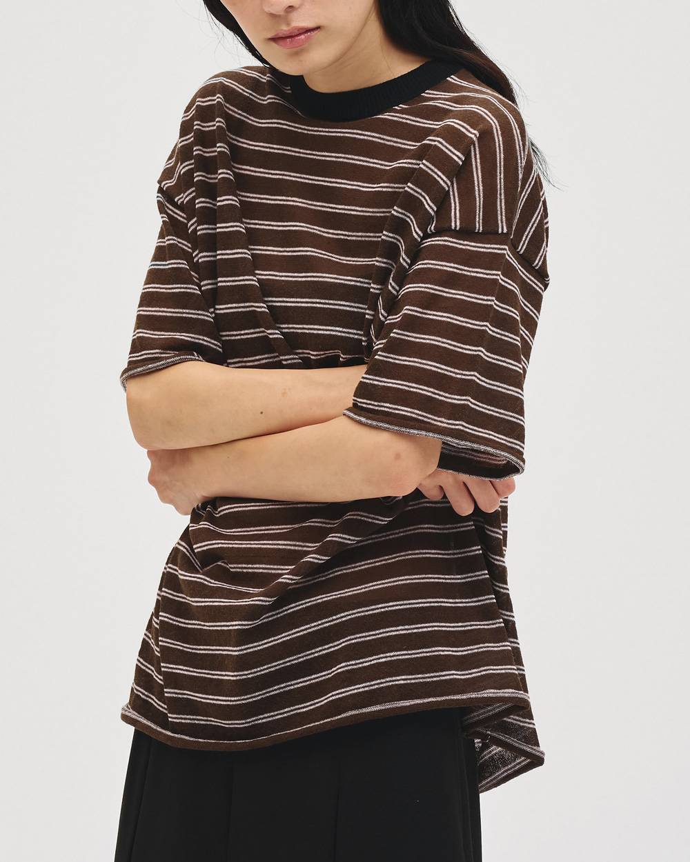 Border Halfsleeve Knit Border Halfsleeve Knit,ボーダーハーフスリーブニット,12710526,ハーフスリーブニット,ボーダーニット,ボーダーニットTシャツ,ニットトップ,todayful,トゥデイフル,lifes,吉田怜香,27ss