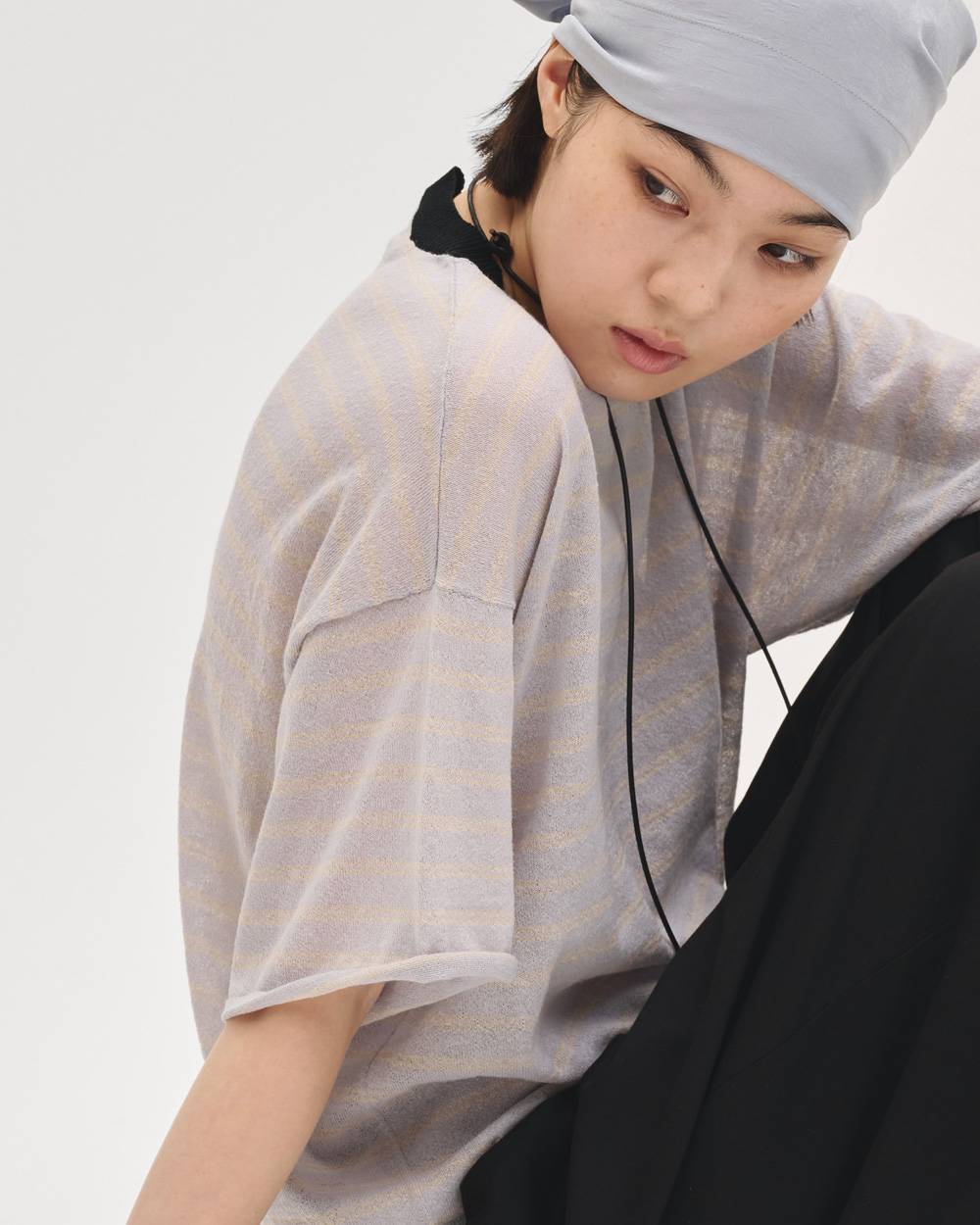 Border Halfsleeve Knit Border Halfsleeve Knit,ボーダーハーフスリーブニット,12710526,ハーフスリーブニット,ボーダーニット,ボーダーニットTシャツ,ニットトップ,todayful,トゥデイフル,lifes,吉田怜香,27ss
