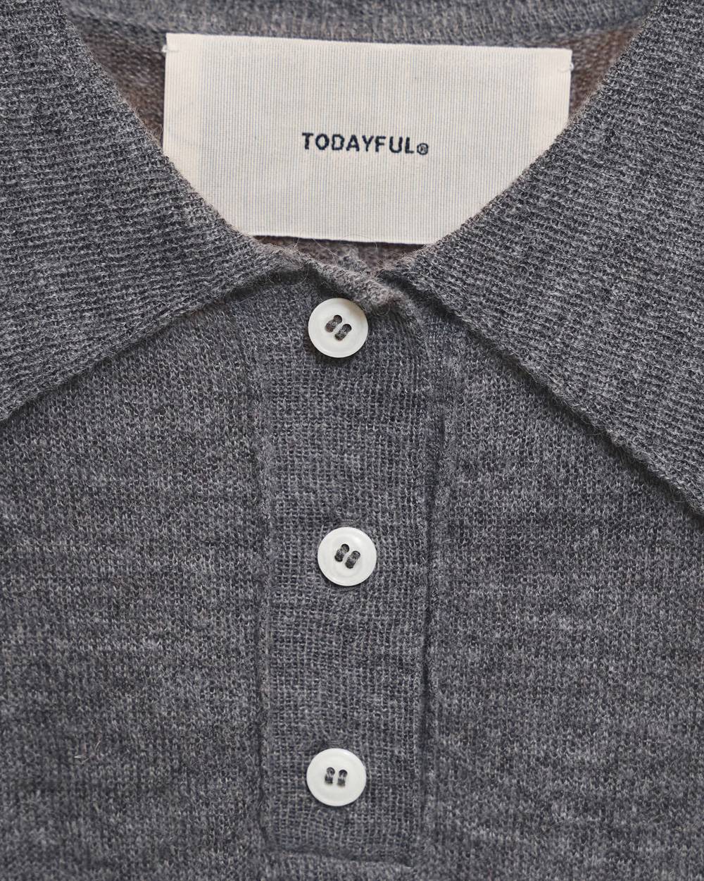 Mohair Knit Polo Mohair Knit Polo,モヘアニットポロ,12710528,モヘアポロ,ニットポロ,ポロニット,モヘアニット,ニットトップ,todayful,トゥデイフル,lifes,吉田怜香,27ss