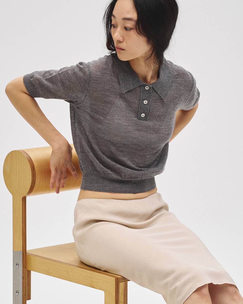 Mohair Knit Polo Mohair Knit Polo,モヘアニットポロ,12710528,モヘアポロ,ニットポロ,ポロニット,モヘアニット,ニットトップ,todayful,トゥデイフル,lifes,吉田怜香,27ss