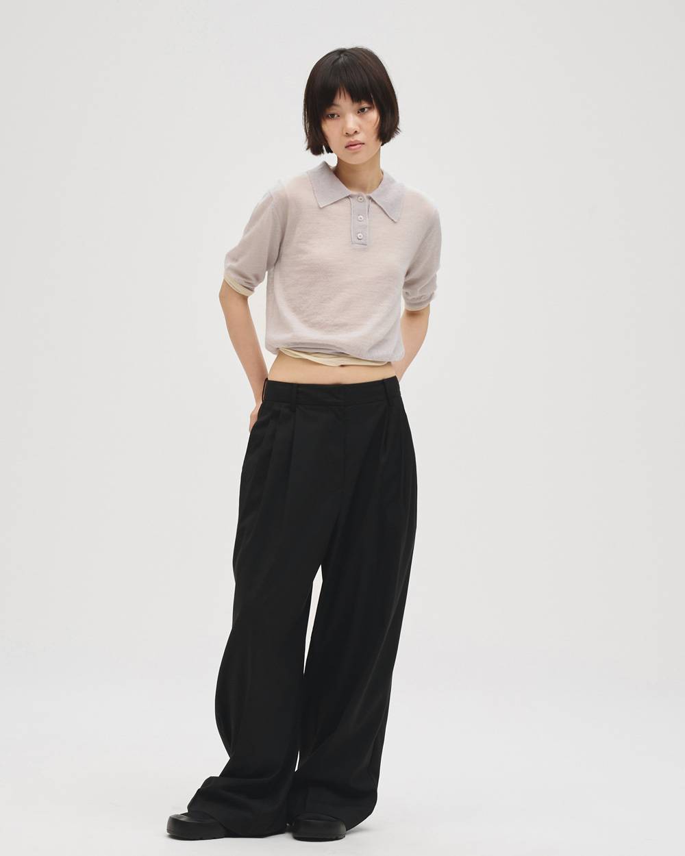 Mohair Knit Polo Mohair Knit Polo,モヘアニットポロ,12710528,モヘアポロ,ニットポロ,ポロニット,モヘアニット,ニットトップ,todayful,トゥデイフル,lifes,吉田怜香,27ss