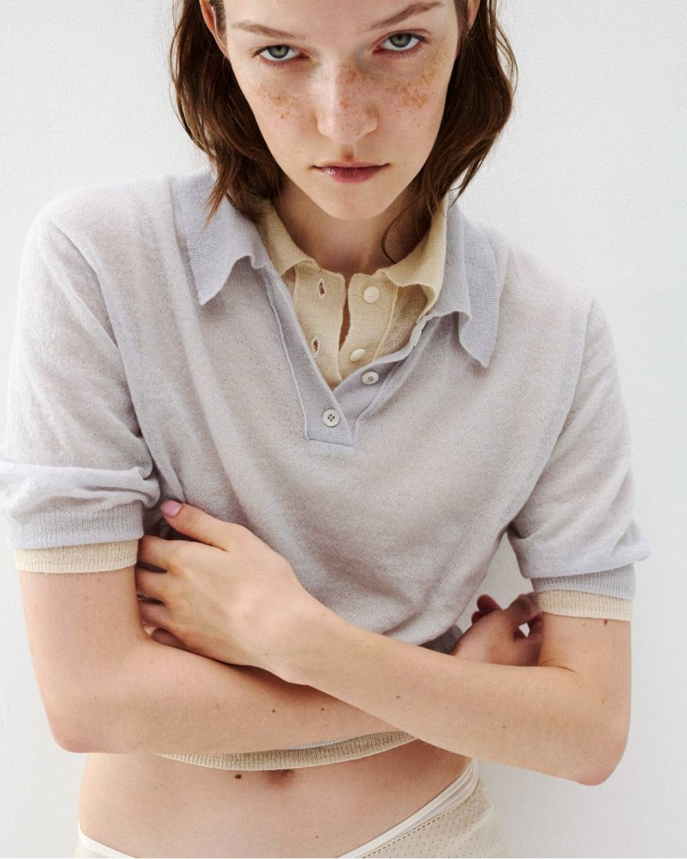 Mohair Knit Polo Mohair Knit Polo,モヘアニットポロ,12710528,モヘアポロ,ニットポロ,ポロニット,モヘアニット,ニットトップ,todayful,トゥデイフル,lifes,吉田怜香,27ss
