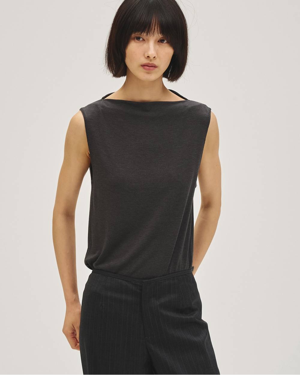 Smooth Boatneck Tanktop Smooth Boatneck Tanktop,スムースボートネックタンクトップ,12710601,ボートネックタンクトップ,タンクトップ,スムースタンクトップ,タンクトップ,カットソー,トップス,todayful,トゥデイフル,lifes,吉田怜香,27ss