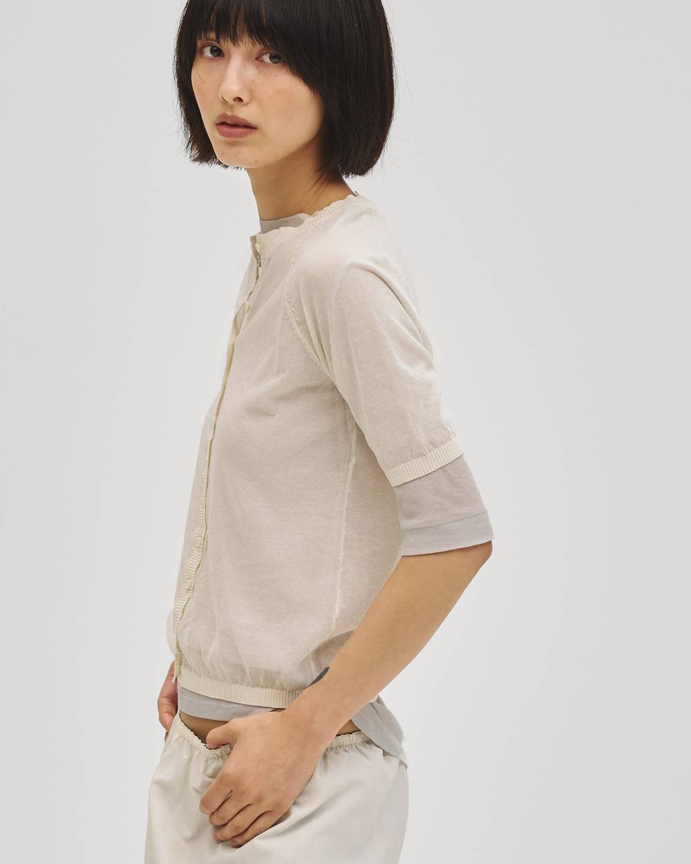 Sheer Fraice Tops Sheer Fraice Tops,シアーフレーストップス,12710605,フレーストップス,シアートップス,トップス,todayful,トゥデイフル,lifes,吉田怜香,27ss