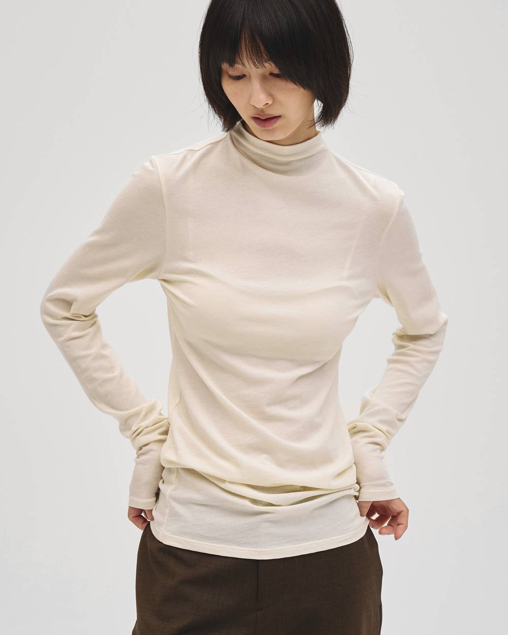 Highneck Smooth Long T-shirts Highneck Smooth Long T-shirts,ハイネックスムースロングTシャツ,12710618,ハイネックロングTシャツ,ロングTシャツ,ロンT,カットソー,todayful,トゥデイフル,lifes,吉田怜香,27ss