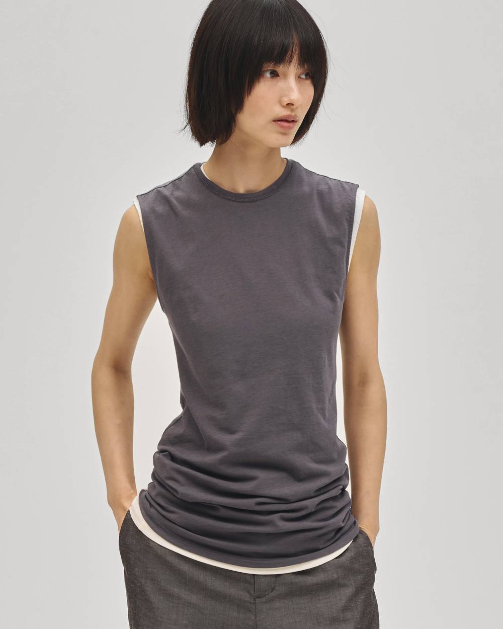 Smooth Tanktop Tunic Smooth Tanktop Tunic,スムースタンクトップチュニック,12710619,タンクトップチュニック,チュニック,スムースチュニック,トップス,todayful,トゥデイフル,lifes,吉田怜香,27ss