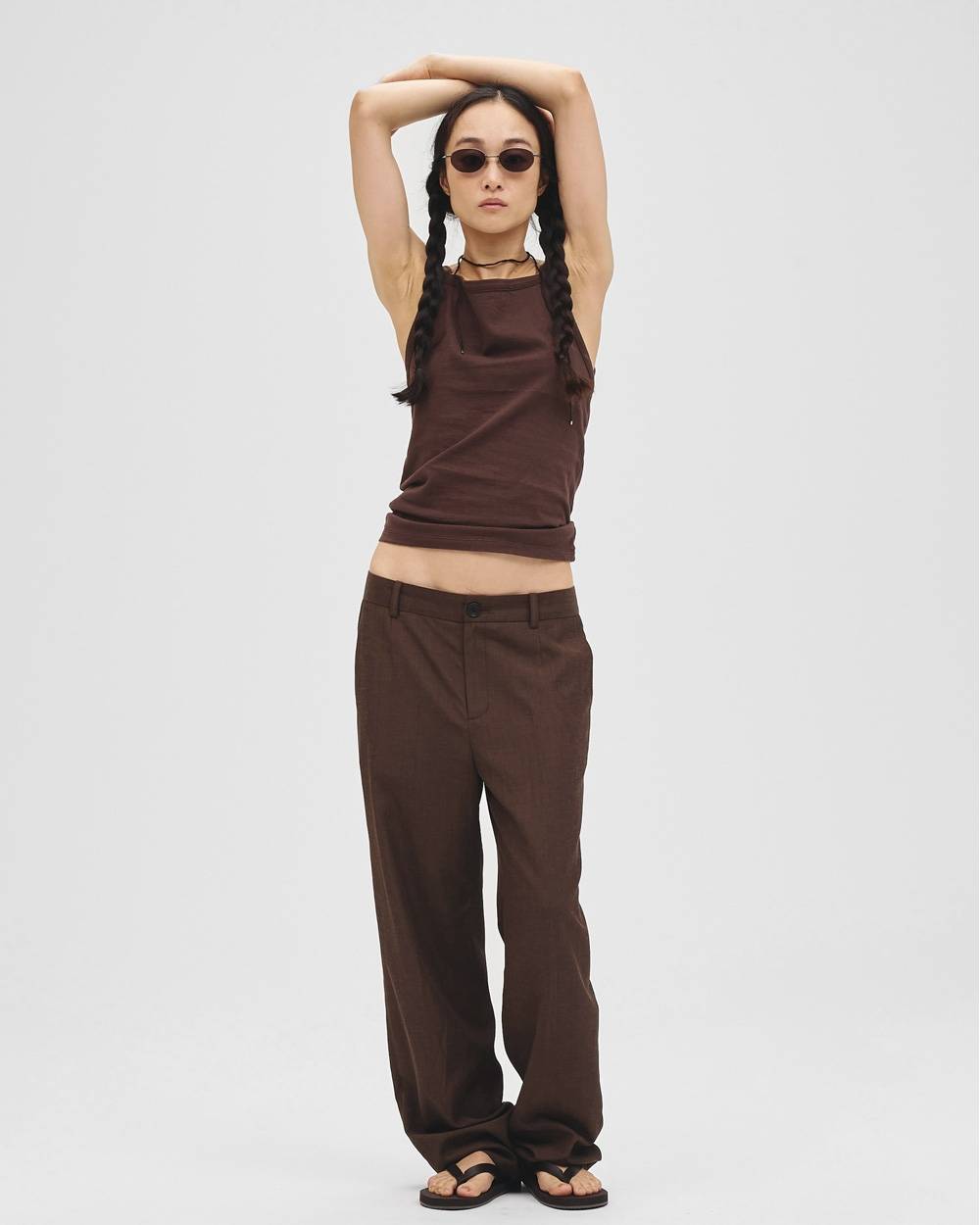 Linen Lowrise Trousers Linen Lowrise Trousers(リネンローライズトラウザー)です。12710704,ローライズトラウザー,リネントラウザー,ボトムス,トラウザー,パンツ,todayful,トゥデイフル,lifes,吉田怜香,27ss