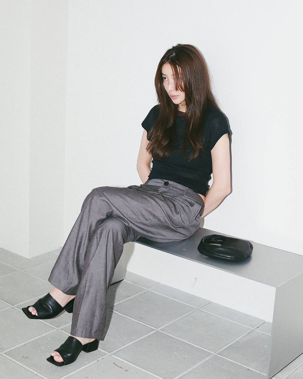 Linen Lowrise Trousers Linen Lowrise Trousers(リネンローライズトラウザー)です。12710704,ローライズトラウザー,リネントラウザー,ボトムス,トラウザー,パンツ,todayful,トゥデイフル,lifes,吉田怜香,27ss
